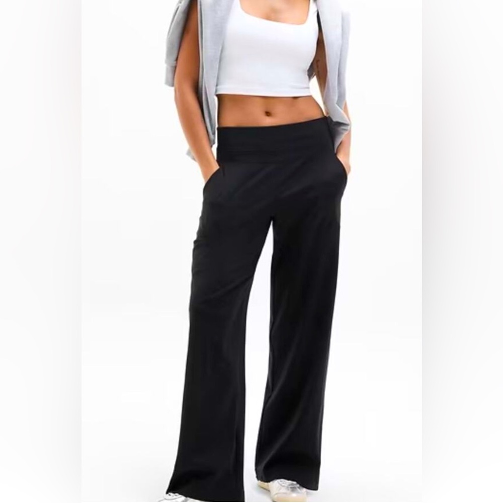 Athleta Black Wide-Leg Pants